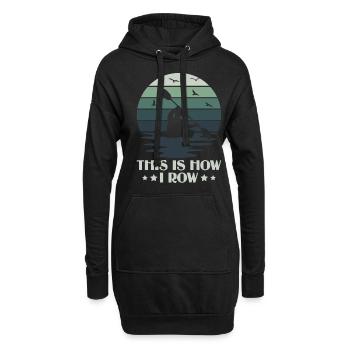 Voici comment je rame - Kayak Paddle Canoeing - Sweat-shirt à capuche long Femme - noir - Devant
