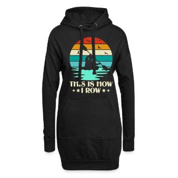 Voici comment je rame - Kayak Paddle Canoeing - Sweat-shirt à capuche long Femme - noir - Devant