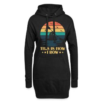 Voici comment je rame - Kayak Paddle Canoeing - Sweat-shirt à capuche long Femme - noir - Devant