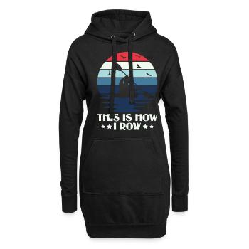 Voici comment je rame - Kayak Paddle Canoeing - Sweat-shirt à capuche long Femme - noir - Devant
