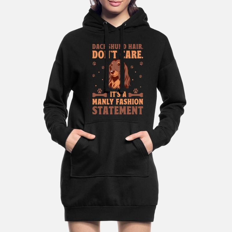 Les cheveux de teckel ne s’en soucient pas, c’est une déclaration de mode Sweat-shirt à capuche long Femme