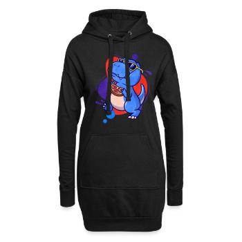 Steak - Hoodie-Kleid - Schwarz - Vorne