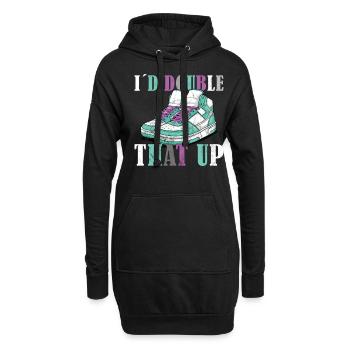 Lustiger Sneaker -Sammler - Turnschuhe - Hoodie-Kleid - Schwarz - Vorne