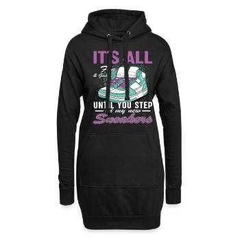 Lustiger Sneaker -Sammler - Turnschuhe - Hoodie-Kleid - Schwarz - Vorne