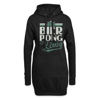 Bier Pong König - Bierpong Saufen Bier Pong - Hoodie-Kleid - Schwarz - Vorne