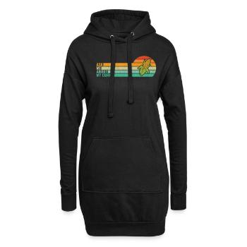 Retro Posez-moi des questions sur mon maïs - Cultivateur de maïs - Sweat-shirt à capuche long Femme - noir - Devant