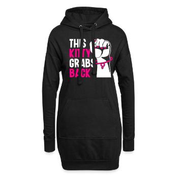 This Kitty Grabs Back - Feminismus Aktivismus - Hoodie-Kleid - Schwarz - Vorne