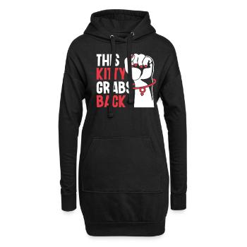This Kitty Grabs Back - Feminismus Aktivismus - Hoodie-Kleid - Schwarz - Vorne