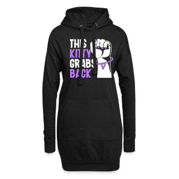 This Kitty Grabs Back - Feminismus Aktivismus - Hoodie-Kleid - Schwarz - Vorne