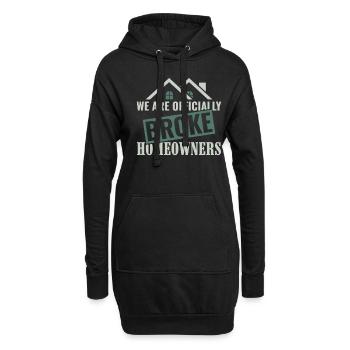 Officially Broke Home Owners - Homeowner - Hoodie-Kleid - Schwarz - Vorne