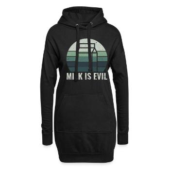 Les produits laitiers font peur - Intolérance Fromage au lait - Sweat-shirt à capuche long Femme - noir - Devant