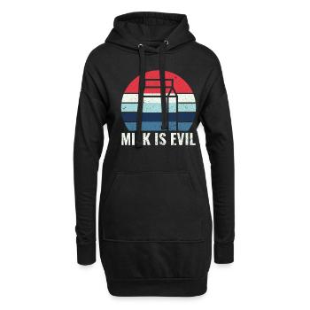 Les produits laitiers font peur - Intolérance Fromage au lait - Sweat-shirt à capuche long Femme - noir - Devant