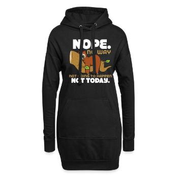 Nein, das geht nicht Heute nicht - Hoodie-Kleid - Schwarz - Vorne