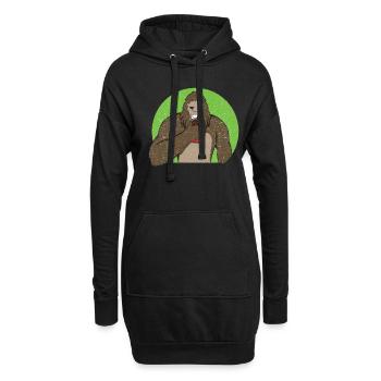 Schokoladen Bigfoot - Hoodie-Kleid - Schwarz - Vorne