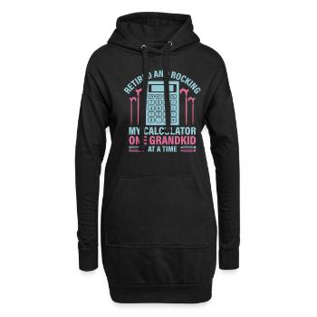 Pensionierte Oma Rentner Rentenbuchhalter Bank - Hoodie-Kleid - Schwarz - Vorne