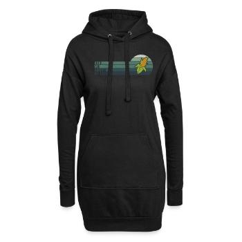 Retro Posez-moi des questions sur mon maïs - Cultivateur de maïs - Sweat-shirt à capuche long Femme - noir - Devant