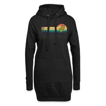 Retro Posez-moi des questions sur mon maïs - Cultivateur de maïs - Sweat-shirt à capuche long Femme - noir - Devant