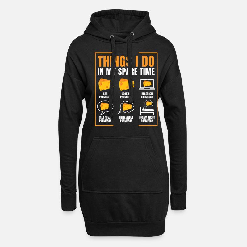 Parmesan - Hoodie-Kleid - Schwarz