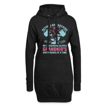 Jardinier Grand-mère à la retraite Retraité Jardinier Garde - Sweat-shirt à capuche long Femme - noir - Devant