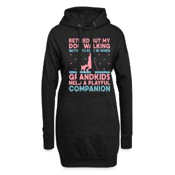 Hundeliebhaber Rentner Oma Rentner Hundebesitzer Hund - Hoodie-Kleid - Schwarz - Vorne