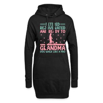 Hundeliebhaber Rentner Oma Rentner Hundebesitzer Hund - Hoodie-Kleid - Schwarz - Vorne