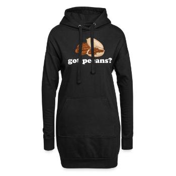 Cadeau de noix de pécan - Sweat-shirt à capuche long Femme - noir - Devant
