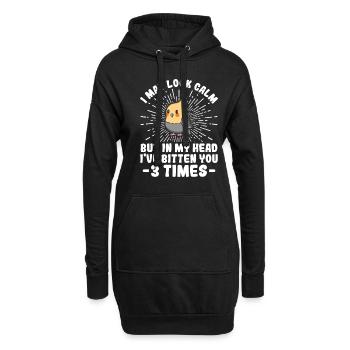 Peut avoir l’air calme vous mord - Cockatiel - Sweat-shirt à capuche long Femme - noir - Devant