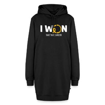 Krebsüberlebender hat das Bewusstsein für Krebs im Kindesalter gewonnen - Hoodie-Kleid - Schwarz - Vorne