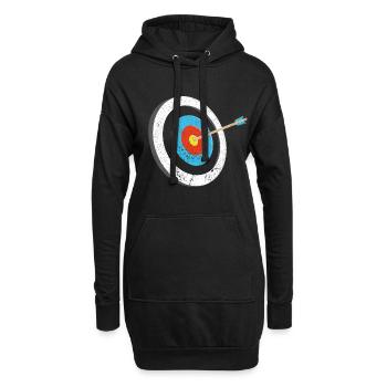 Chasse en plein air Arch Retro Target Bow Arrow Retro - Sweat-shirt à capuche long Femme - noir - Devant