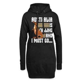 Australien nennt Australia Day Australischer Koala - Hoodie-Kleid - Schwarz - Vorne