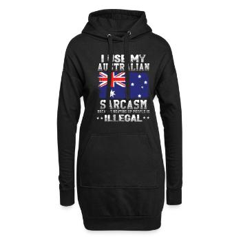 Australia Australia Day Australischer Sarkasmus - Hoodie-Kleid - Schwarz - Vorne