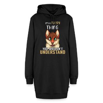 Furry Tail Ear Furry Person Cosplay Furry Thing - Sweat-shirt à capuche long Femme - noir - Devant