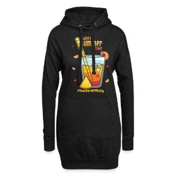 Tschüss Schule, glücklicher Sommerlehrer - Hoodie-Kleid - Schwarz - Vorne