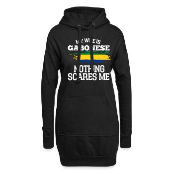 Gabon Ehefrau - Hoodie-Kleid - Schwarz - Vorne