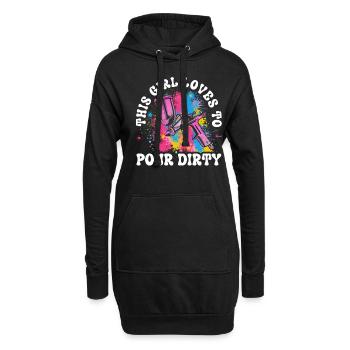 Cool Artistry Verser la peinture acrylique couleur - Sweat-shirt à capuche long Femme - noir - Devant