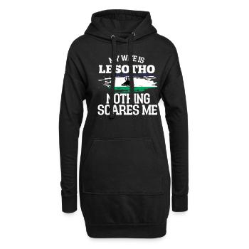Lesotho Ehefrau - Hoodie-Kleid - Schwarz - Vorne