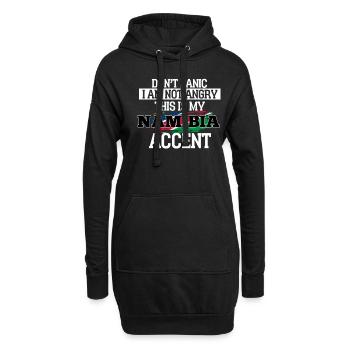 Namibia - Hoodie-Kleid - Schwarz - Vorne