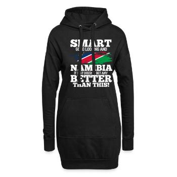 Namibia - Hoodie-Kleid - Schwarz - Vorne
