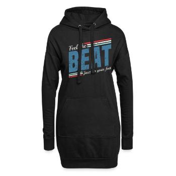 Sentez le Beat Jazz dans vos pieds - Jazz Musiker - Sweat-shirt à capuche long Femme - noir - Devant