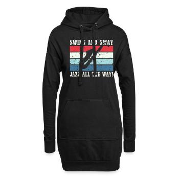 Swing et Sway Jazz all the Way - Jazz Musiker - Sweat-shirt à capuche long Femme - noir - Devant