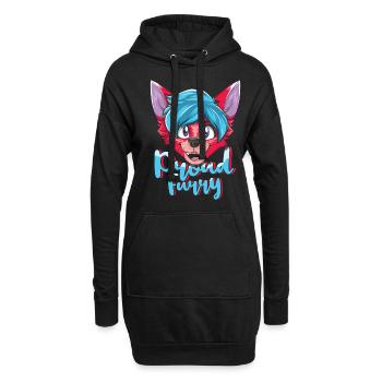 Stolzer pelziger Schwanz Ohr pelzige Person Cosplay cool - Hoodie-Kleid - Schwarz - Vorne
