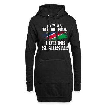 Namibia - Hoodie-Kleid - Schwarz - Vorne