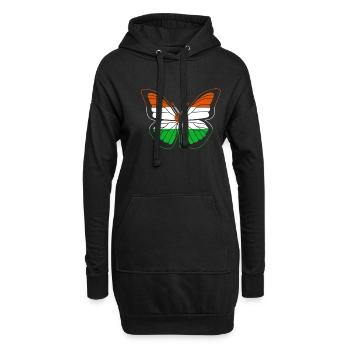 Niger - Sweat-shirt à capuche long Femme - noir - Devant