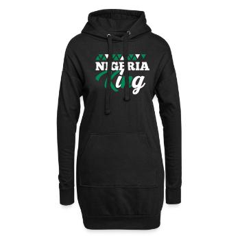 Nigéria - Sweat-shirt à capuche long Femme - noir - Devant
