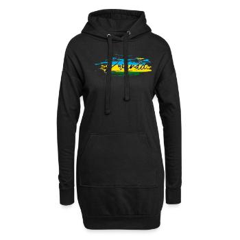 Rwanda - Hoodie-Kleid - Schwarz - Vorne