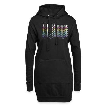 Half HR Manager Half Coffee - HR Management - Hoodie-Kleid - Schwarz - Vorne