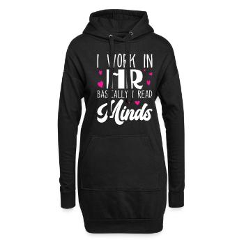I Work in HR Basically I Read Minds - HR - Hoodie-Kleid - Schwarz - Vorne