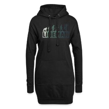 Retro Elektroinstallateur Evolution - - Hoodie-Kleid - Schwarz - Vorne