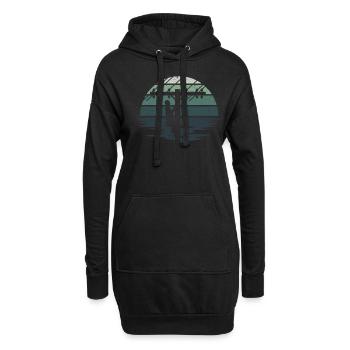 Retro Elektroinstallateur - Leitungsmonteur - Hoodie-Kleid - Schwarz - Vorne