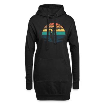 Retro Elektroinstallateur - Leitungsmonteur - Hoodie-Kleid - Schwarz - Vorne